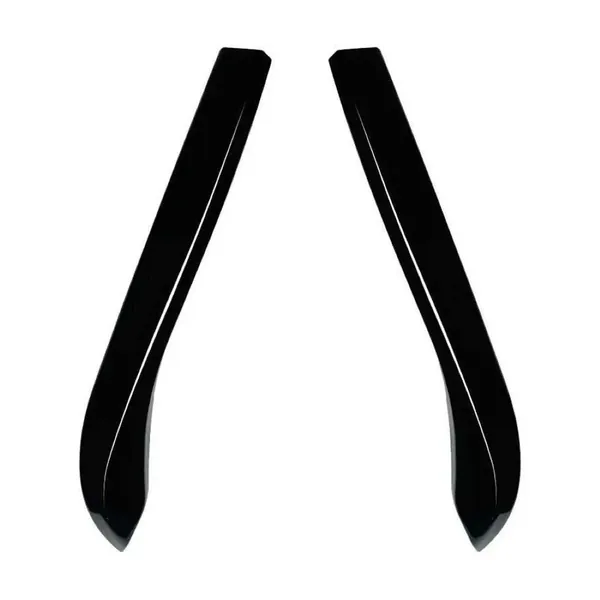 Front Bumper Lip Splitter Skirts Trim Wing Flag Zst-1101 Gb Glossy Black Usa CC-9290 Compatible With Volkswagen Vw Golf Mk 8 Gti 2020-2024 Gti Rline