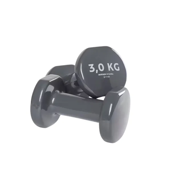 3 Kg Fitness Dumbbells Twin-Pack - Grey
