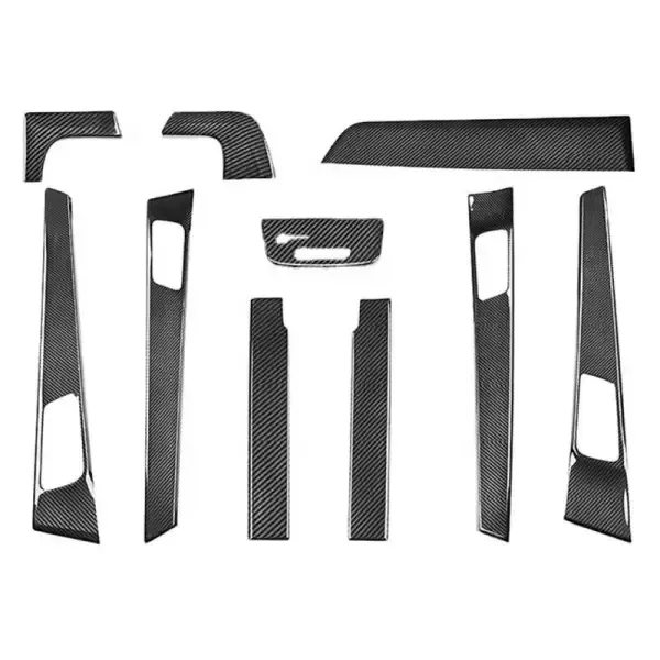 Interior Dashboard Panel Trims Paste Stick Type Real Carbon Fiber For Lhd Car CC-5874 Compatible With Porsche Panamera 971.2 2021-2024