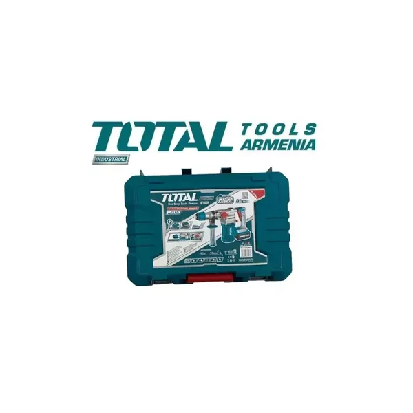 Total Cordless Rotary Hammer Drill 4.5J SDS PLUS Lithium-ion 20V with 3pcs Drill Bits, 4.0Ah Battery, Charger, Chisel, Grease Tube TRHLI202882