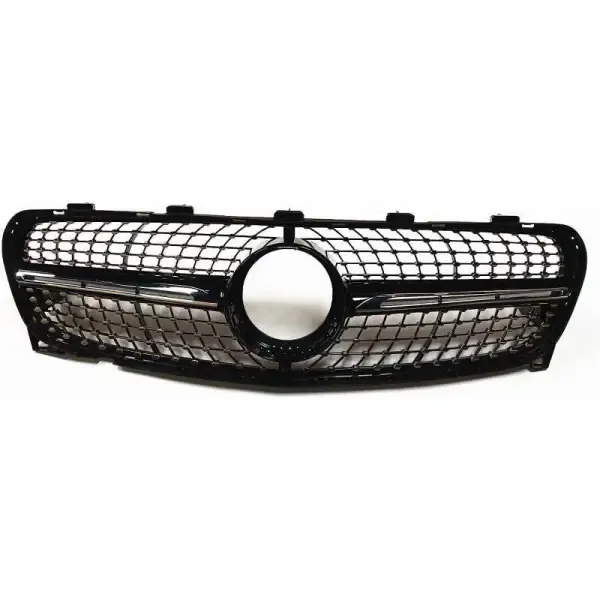 Front Bumper Panamericana Grill W156 Grill Diamond Black Lci CC-1762 Compatible With Mercedes Gla W156 X156 2017-2020