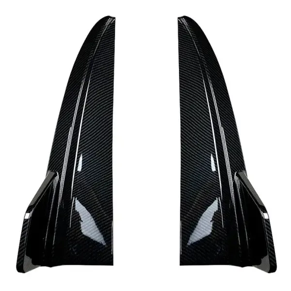 Rear Bumper Lip Splitter Skirts Flag Spoiler Zst-268 Cf Carbon Fiber Look CC-4231 Compatible With Mercedes C Class W205 2015-2022 Amg C43 C63
