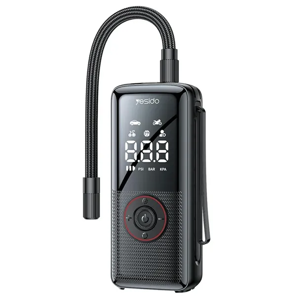 YESIDO VC17 Multi-function Wireless Tire Inflator for Car / Bicycle / Basketball Portable Air Compressor with LED Display