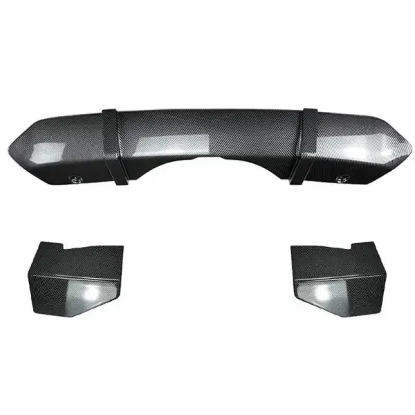 Rear Bumper Lip Diffuser Splitter Skirts Flag Spoiler Zst-029 Cf Carbon Fiber Look CC-4079 Compatible With BMW X5 F15 2014-2018 XM5 M Tech M Sports M Performance