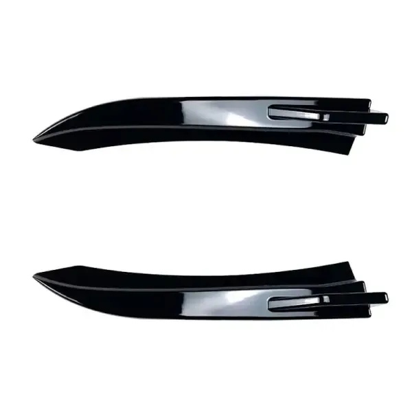 M Sport M Performance Rear Bumper Side Splitter Lip Skirts Flag Zst-380 Gb Glossy Black CC-4009 Compatible With Bmw 3 Series F30 2012-2018