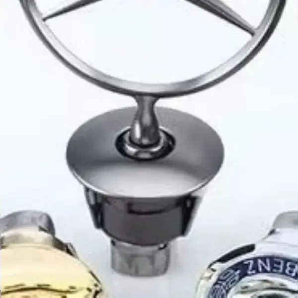 Hood Emblem Standing Logo Mb Hood Star Logo Gray CC-5643 Compatible With Mercedes A B C E G Gl Gle Gle Ml R S V Class Bonnot