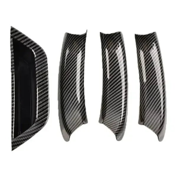 Inner Door Pull Handle Cover Frame Set Carbon Fiber Look 51419209216-3-q4 CC-5936 Compatible With BMW X3 X4 F25 F26 2010-2017