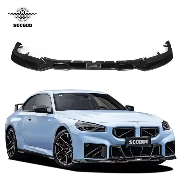 Design M2 G87 Front Lip B Style Dry Carbon Fiber Front Bumper Lip Compatible With BMW M2 G87 2023-IN
