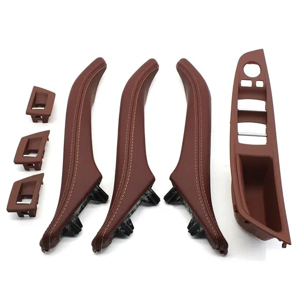 Car Interior Door Armrest Inside Pull Handle Full Set Red Brown 61934 225859l 225860r 261954l 261957r Rb Rhd Model A CC-7864 Compatible With Bmw 5 Series F10 2010-2017