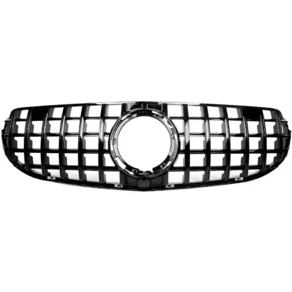 Front Bumper Panamericana Grill Dynamic Gtr Black Lci CC-1772 Compatible With Mercedes Glc W253 X256 2020-2023