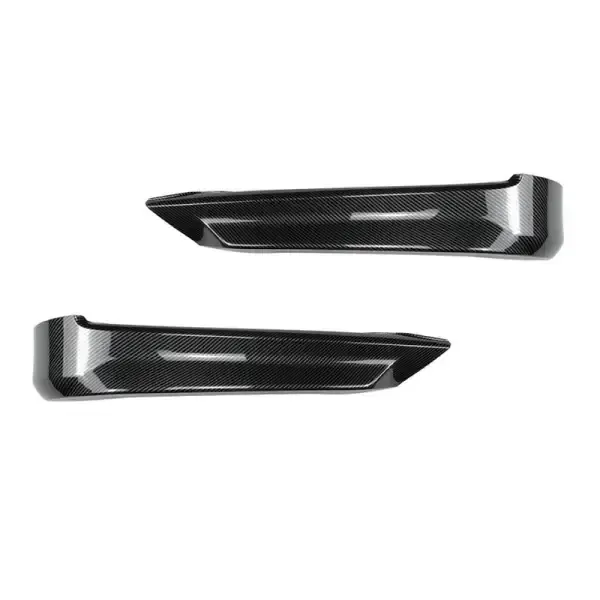 Front Bumper Spoiler Skirts Lip Splitter Flag Zst-406 Cf Carbon Fiber Look CC-3963 Compatible With Bmw 3 Series E90 2004-2008