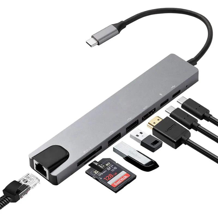 USB C To HDTV Adapter (8 In 1)