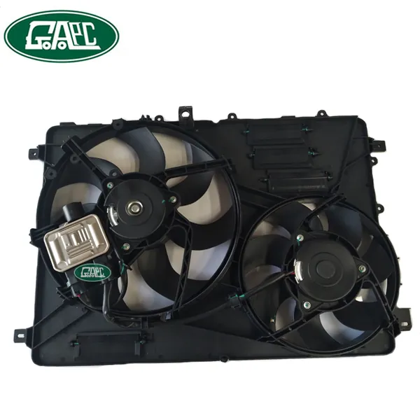 Germax Radiator Cooling Fan Module LR024292 LR045248 LR100364 LR094390 BJ328C607AD BJ328C607AC Double Fan Land Rover Range Rover Evoque 2011-2018 Discovery Sport 2014-2018 Freelander 2 2006- 2016 GL11
