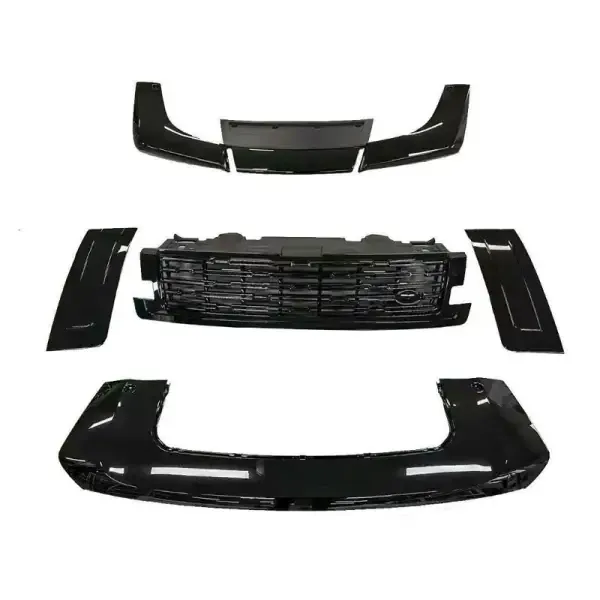 Upgrade Facelift Convert To Vogue Black Strip Bodykit Gril Lip Skirts Black CC-5852 Compatible With Range Land Rover Vogue L460 2023+