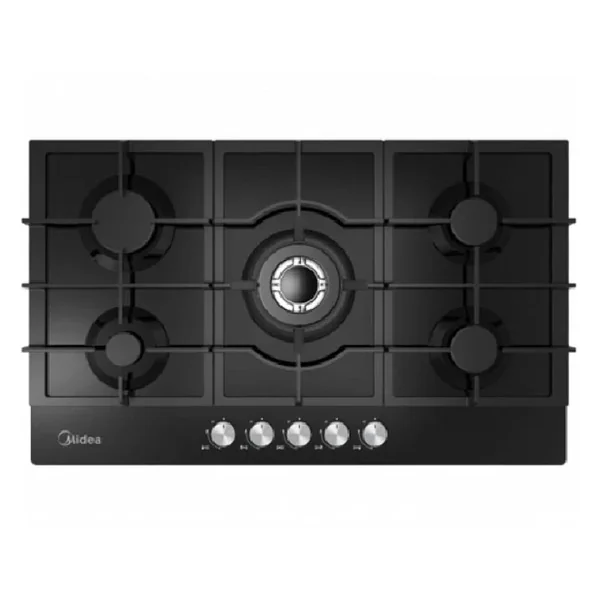Midea Gas Hob 90cm, 5 Gas Burners, High Efficiency, Stylish Black Finish MG90GQ095AL1B-BS