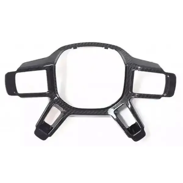 Steering Wheel Frame Cover Trim Real Carbon Fiber Replace Style CC-5363 Compatible With Land Range Rover Defender 90 110 2020-2024