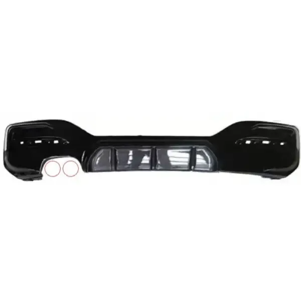 Rear Lip Diffuser Rear Diffuser After Lip Carbon Fiber Look Mp 00- Single Side Dual CC-3190 Compatible With BMW 1 Series F20 LCI 2015-2019