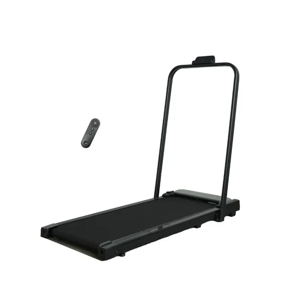 Black portable folding electric treadmill