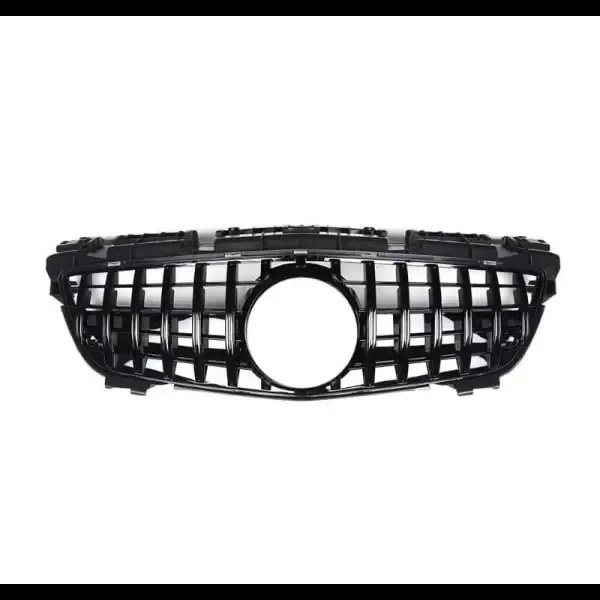 Front Bumper Panamericana Grill R172 Grill Gtr Black CC-1804 Compatible With Mercedes Slk W172 R172 2011-2016 Sports Gt Amg