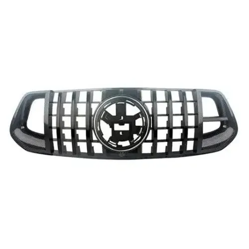 AMG Sports Front Bumper Show Grill Brabus Style Black Carbon Fiber Look CC-5036 Compatible With Mercedes GLE W167 2019-2024