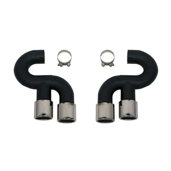 Exhaust Tips Tail Pipe Midpipe Muffler With Clamp E70-005 Gc CC-9332 Compatible With Bmw X5 E70 2007-2013