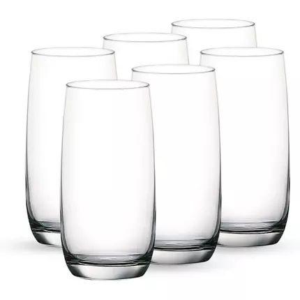 Ocean Glass 6pcs Ivory Hi Ball 370ml Drink Tumbler 1B13013