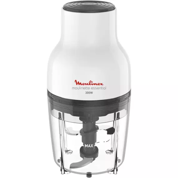Moulinex Moulinette Essential Chopper 300W, 400ml Bowl with 4 Blades for Effortless Mincing, Chopping and Mixing DJ520127