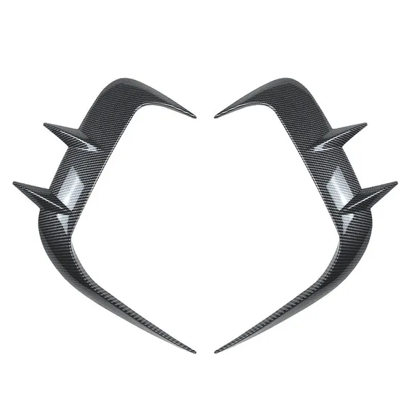 Front M Sports Bumper Fog Lamp Light Air Intake Wind Knife Trim Skirts Canard Splitters Carbon Fiber Look Zst-754 Cf CC-6012 Compatible With Bmw 5 Series G60 2024+