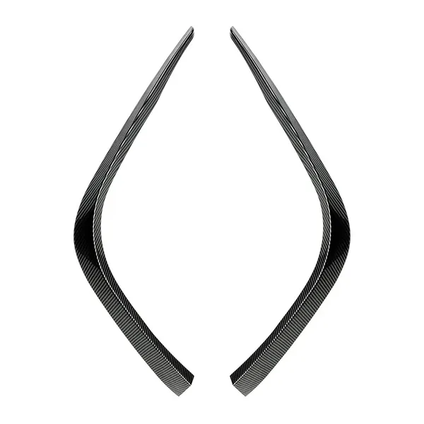 Front Bumper Fog Splitter Skirts Canard Flag Carbon Fiber Look Zst-451 Cf USA CC-6221 Compatible With Toyota Camry 2018+2024