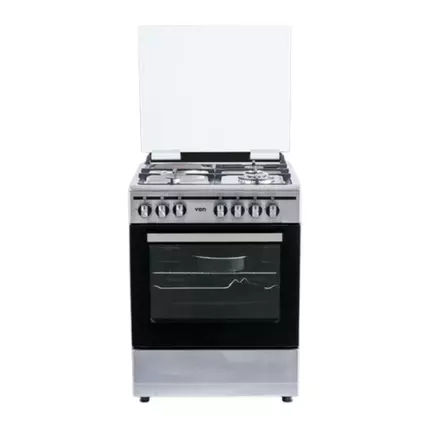 Von Cooker (3 Gas + 1 Electric), Thick Enamel Inox Grey-VCF663151FSY