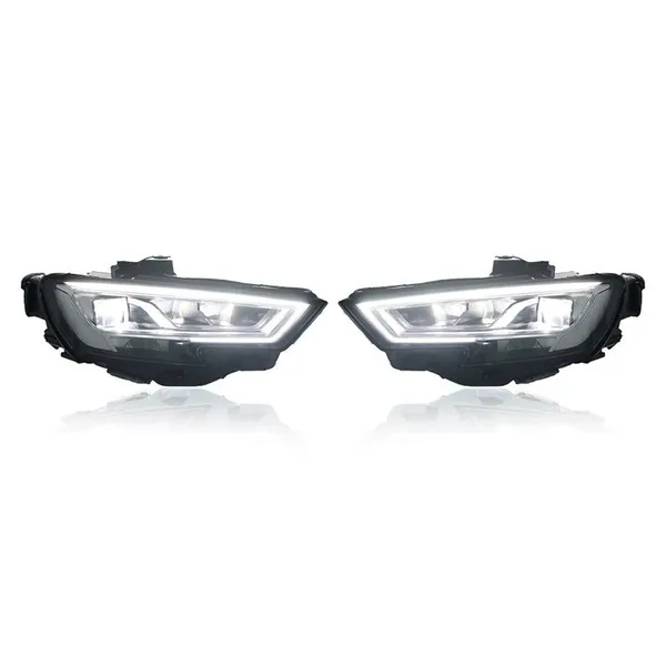 Helogen Car Front Upgraded Head Light Lamp Xenon Headlight Retrofit Upgrade Modified Led Drl Hid Led Style CC-8615 Compatible With Audi A3 2017-2021