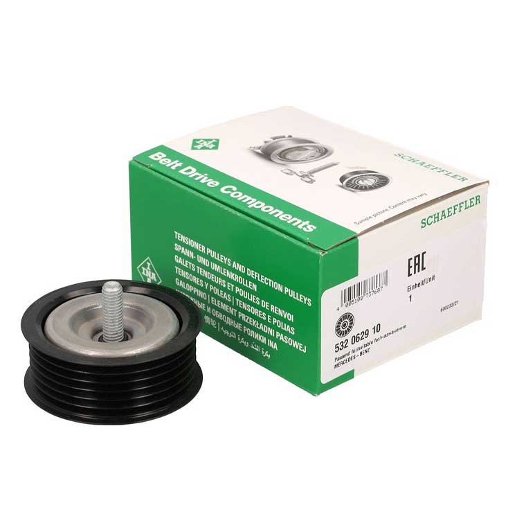 INA (INA # 532 0629 10) DEFLECTION /GUIDE Pulley For Mercedes Benz R230 W211 W212 0002021619