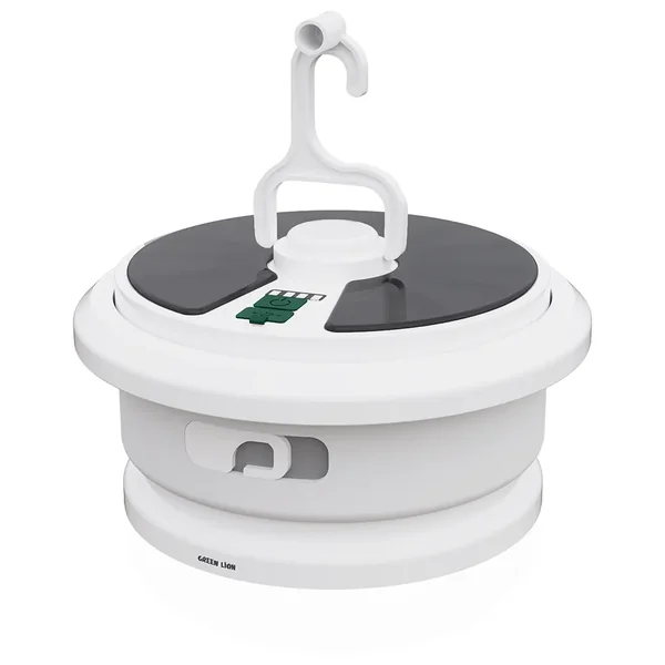 Green Lion Solar LED Lumex Camping Light & Built-In String Light - White