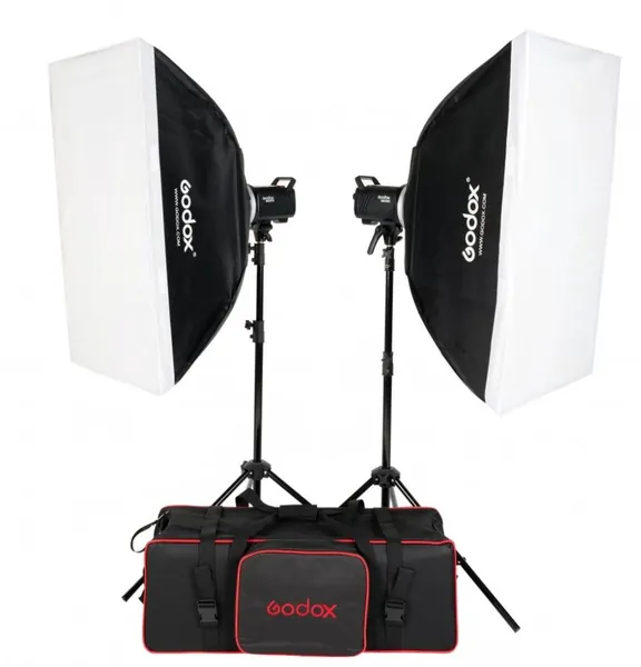 Godox MS200 Studio Lighting Flash Kit with 2 x Flash Lights