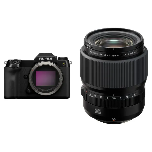 FUJIFILM GFX 100S II Medium Format Mirrorless Camera with 55mm f/1.7 Lens Kit