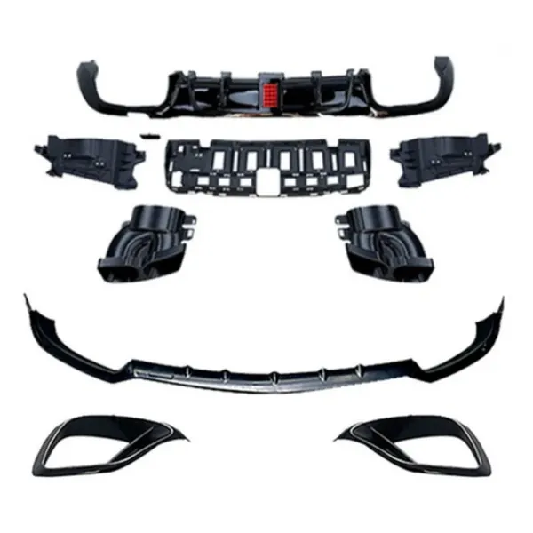 Amg E63 Car Upgrade To E63 Amg Brabus Bbs Bodykit Front After Lip Diffuser Exhaust Tips Fog Gril Cover CC-8914 Compatible With Mercedes Benz E Class W213 2016-2019