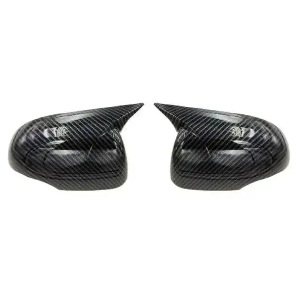 Side Rear View Mirror Case Cover Paste Self Adhesive Tape Stick On Style Ar-mr-046 Cf Carbon Fiber Look CC-2042 Compatible With Hyundai I20 2012-2015