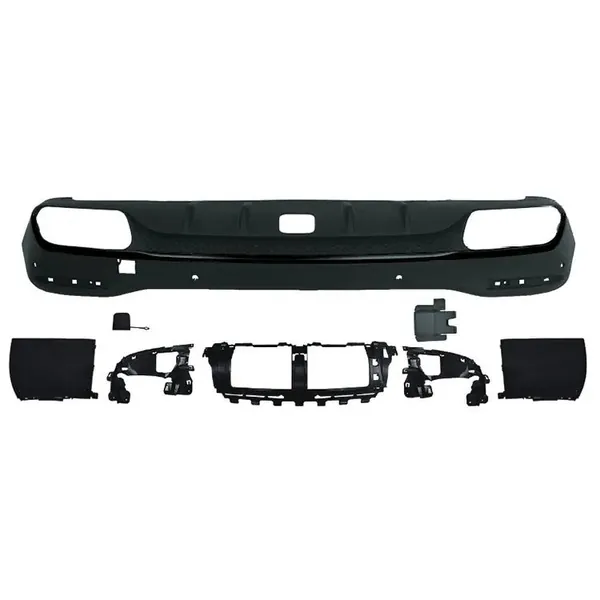 Rear Bumper Upgrade Convert To E63 Amg After Rear Lip Diffuser Silver With Hole Gc X167-005 CC-9727 Compatible With Mercedes Benz Gls W167 X167 2019-2025 Amg