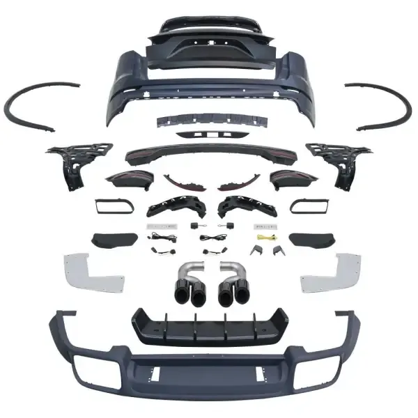 Upgrade Facelift Bodykit To 2018 9yo Turbo For 2011-2014 Car Rear CC-5173 Compatible With Porsche Cayenne 2011-2014 958.1
