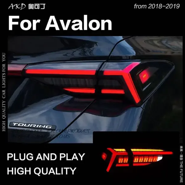 LED Tail Light Dynamic Signal Rear Lamp Light Compatible With Toyota Avalon 2018-2019