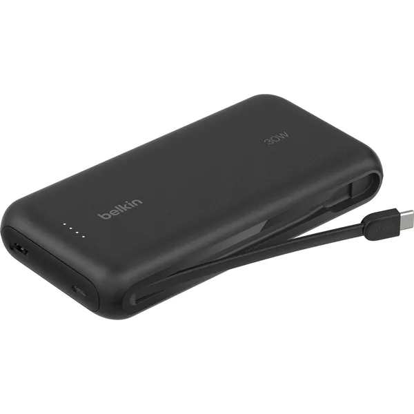 Belkin BoostCharge Power Bank 20K with Integrated Cable (Black)