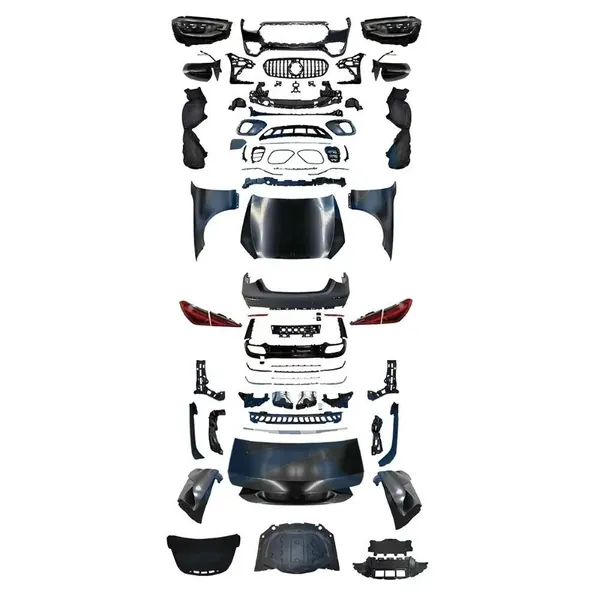 Upgrade Facelift Conversion Bodykit Bumper Hood Headlight Taillight CC-8542 Compatible With Mercedes Benz S Class W221 2006-2014 To W223 2023+ Lci Amg S63