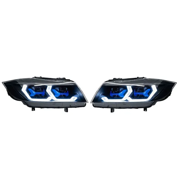 Front Head Light Lamp Xenon Headlight Retrofit Upgrade Modified Led Drl Hid Laser Style 2 For Xenon Car CC-6721 Compatible With Bmw 3 Series E90 2008-2012