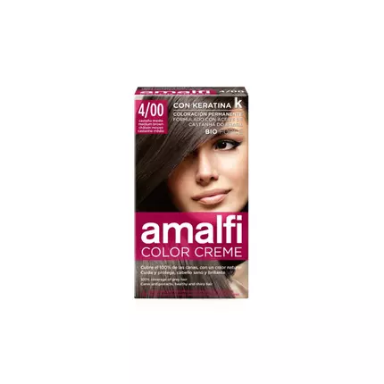 Amalfi Hair Dye Color Cream 4/00 Medium Brown 5831
