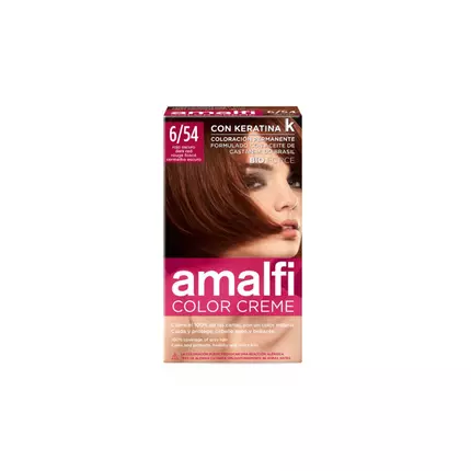 Amalfi Hair Dye Color Cream 6/54 Dark Red 5838