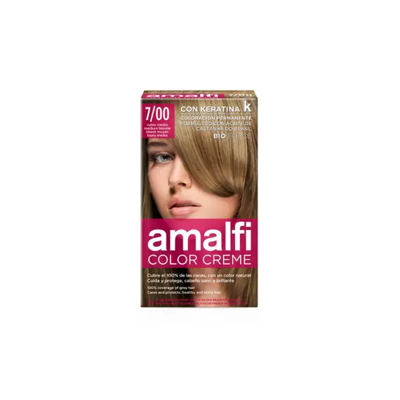 Amalfi Hair Dye Color Cream 7/00 Medium Blonde 5841