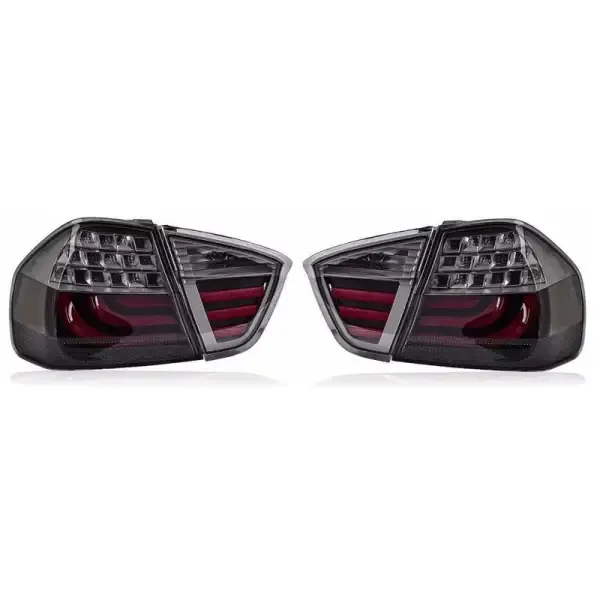 Upgraded Style Taillight Taillamp Red Smoke CC-5043 Compatible With Bmw 3 Series E90 Pre Lci 2005-2007