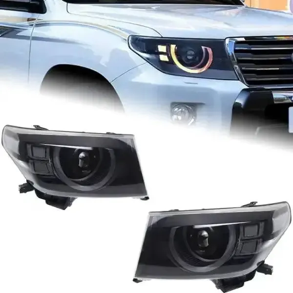 LED Headlight DRL LED Projector Lens Compatible With Toyota Land Cruiser 2007-2015 LC200