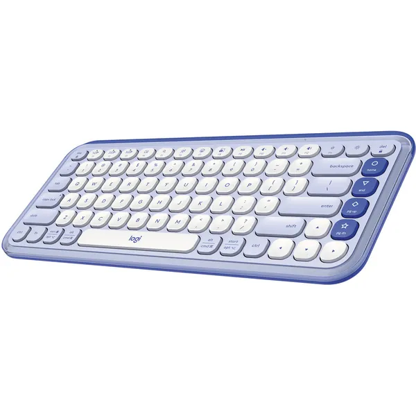Logitech POP ICON KEYS Wireless Keyboard (Lilac & Off-White)