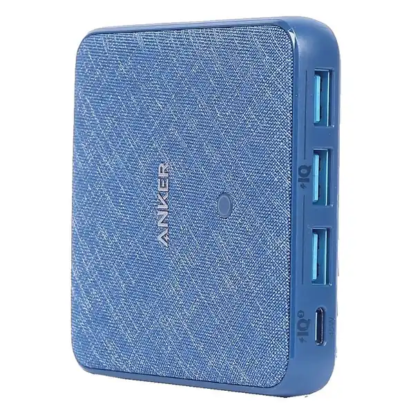 Anker PowerPort Atom III Slim 4 ports 65W & PIQ 3 - Blue Fabric A2045K31